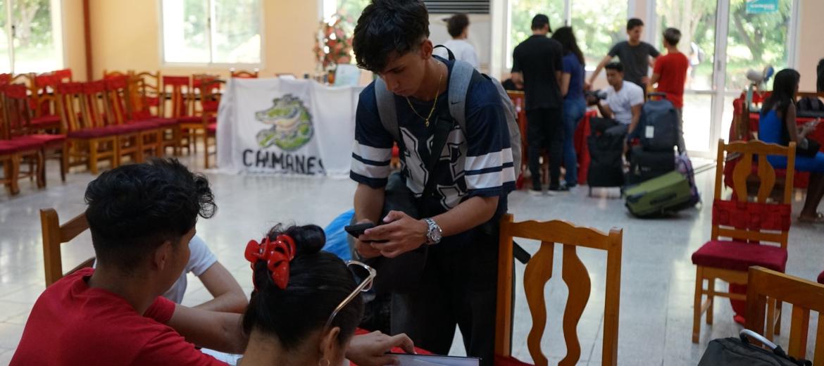 Ya están en la UCI educandos para inicio del nuevo curso escolar. Foto: Alejandro Alvarez Salgado