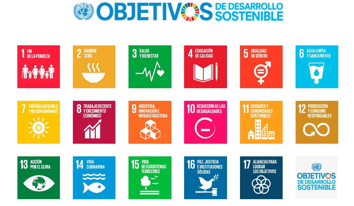 Imagen tomada de internet: 17 son los objetivos establecidos para alcanzar un desarrollo sostenible a nivel mundial.