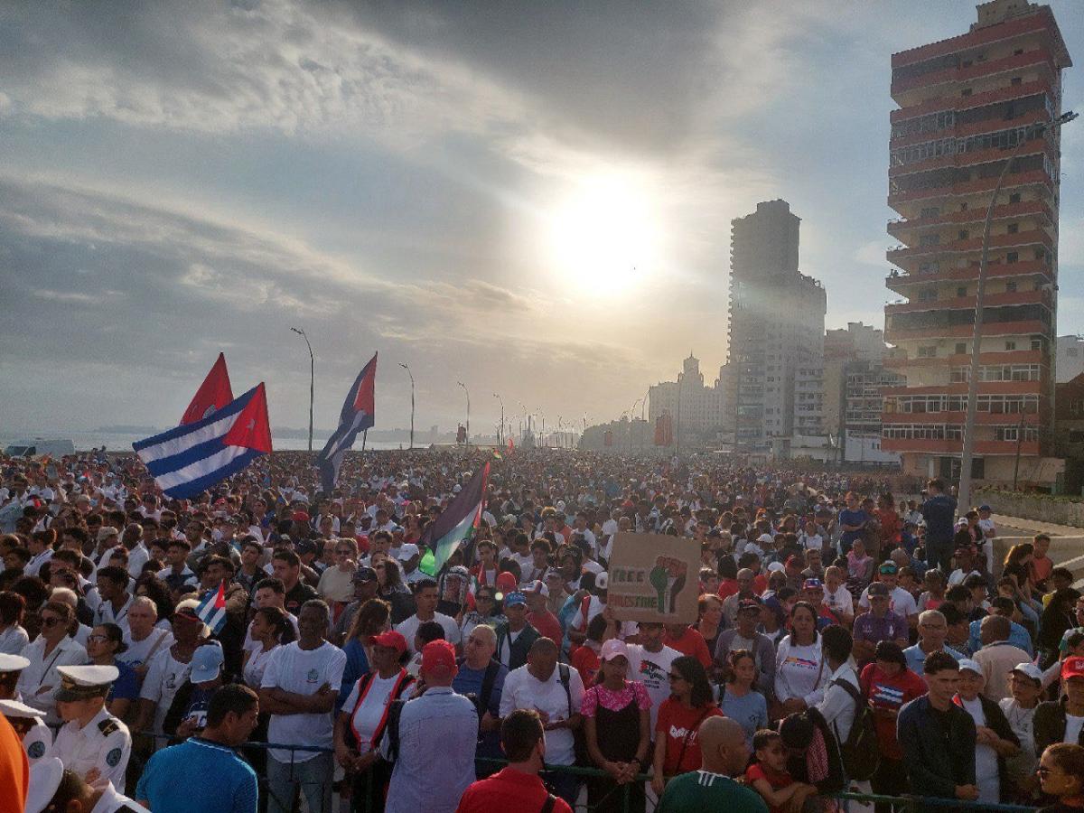 Acto de solidaridad con Palestina.