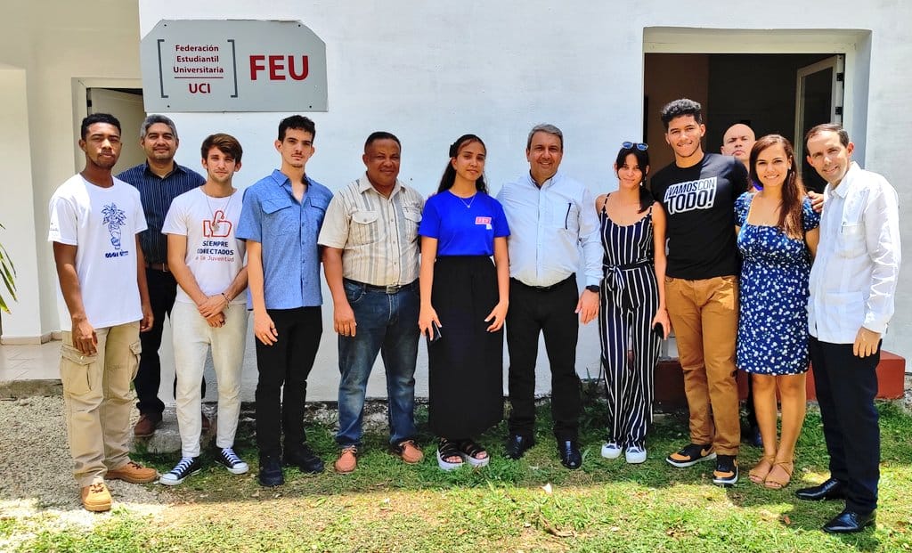Recorrido por el campus universitario durante la visita de trabajo del ministro de Educación Superior, Dr.C. Walter Baluja García.