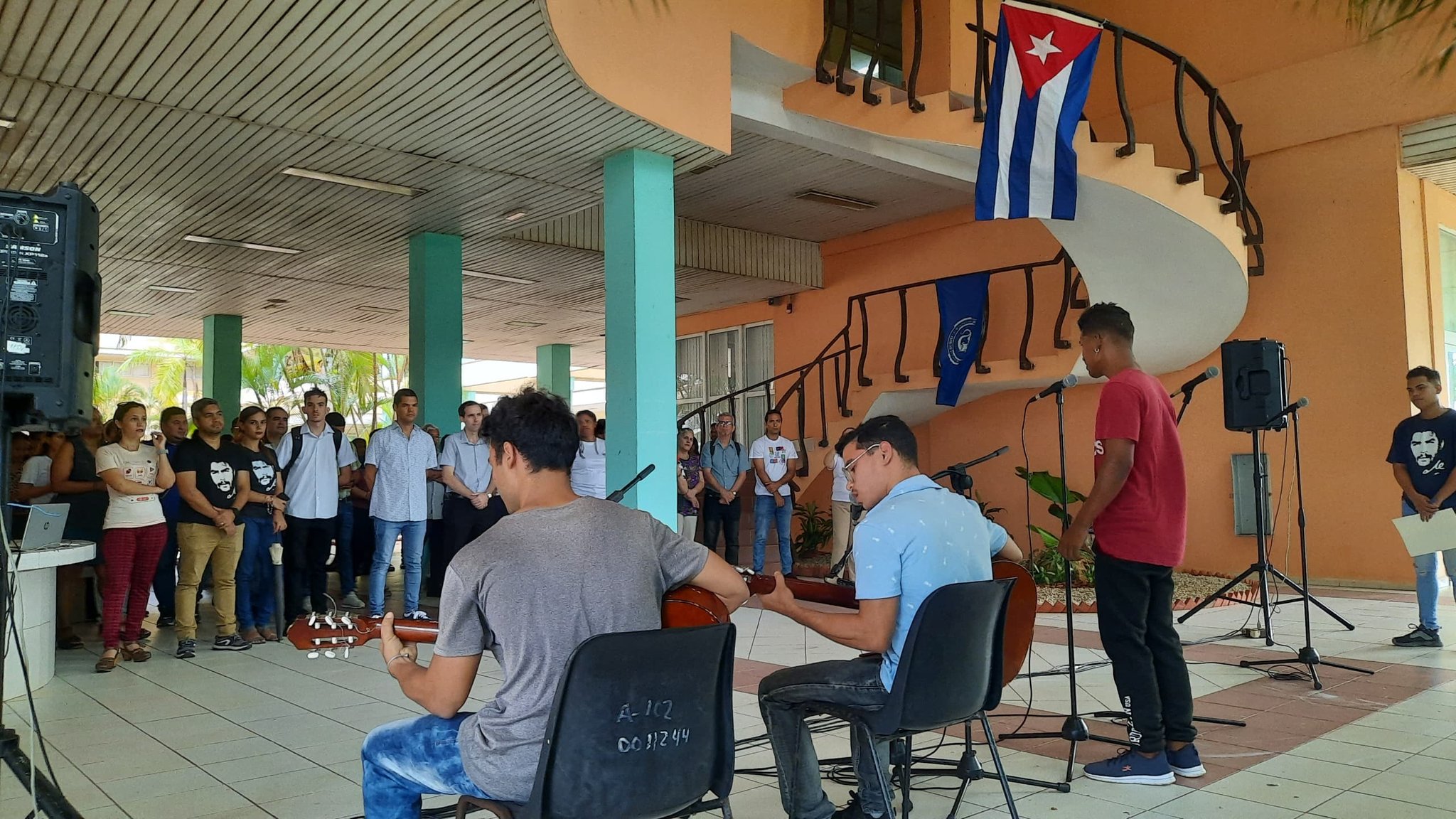 Matutino en recordación y homenaje a Ernesto Guevara y Antonio Maceo. Foto: Osmel Batista Tamarit