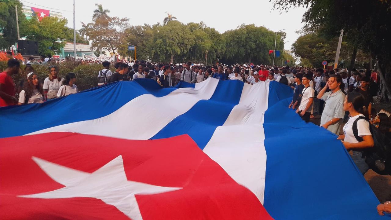 Los integrantes de la UCI desfilaron el día del proletariado mundial con júbilo, compromiso y entusiasmo.