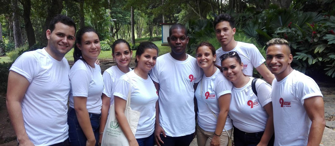 Delegados de la UCI al 9no. Congreso de la FEU