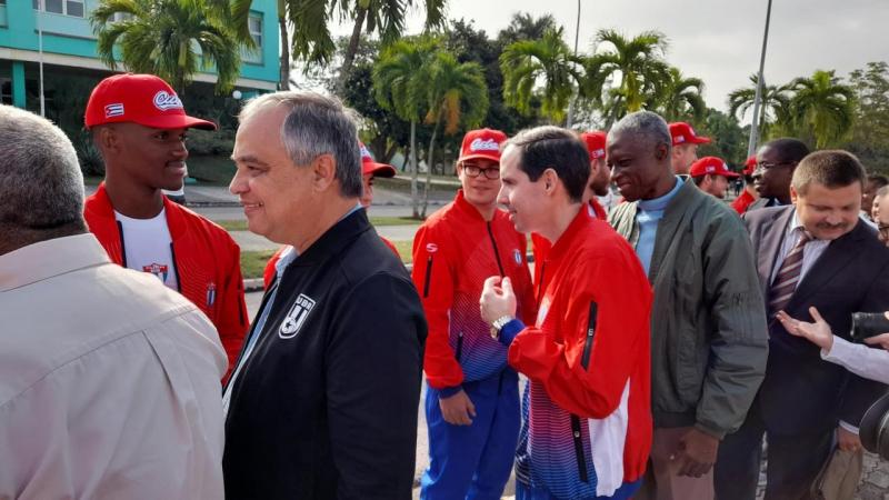 Abanderamiento de la delegación cubana que participará en los I Juegos del Futuro.