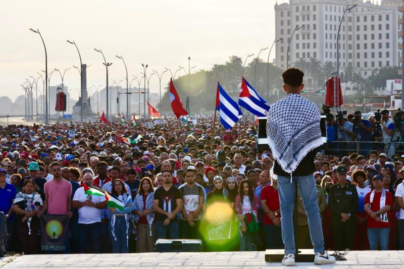 Acto de solidaridad con Palestina.