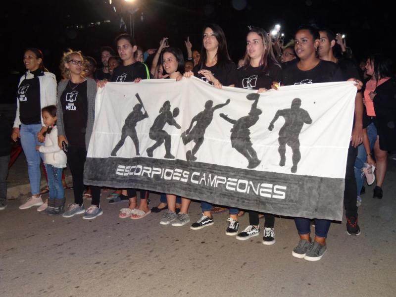 La delegación de los Escorpiones cerró el desfile de la inauguración de los Juegos Mella 2020