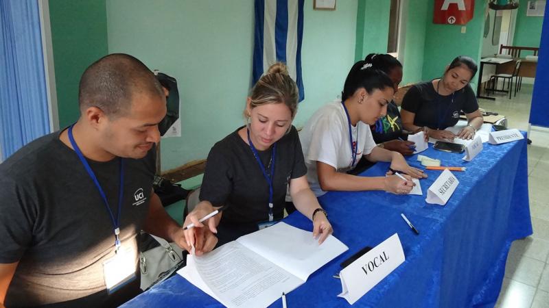 Dynamic trial run carried out at UCI for the Constitutional Referendum to be held next February 24 throughout the country.