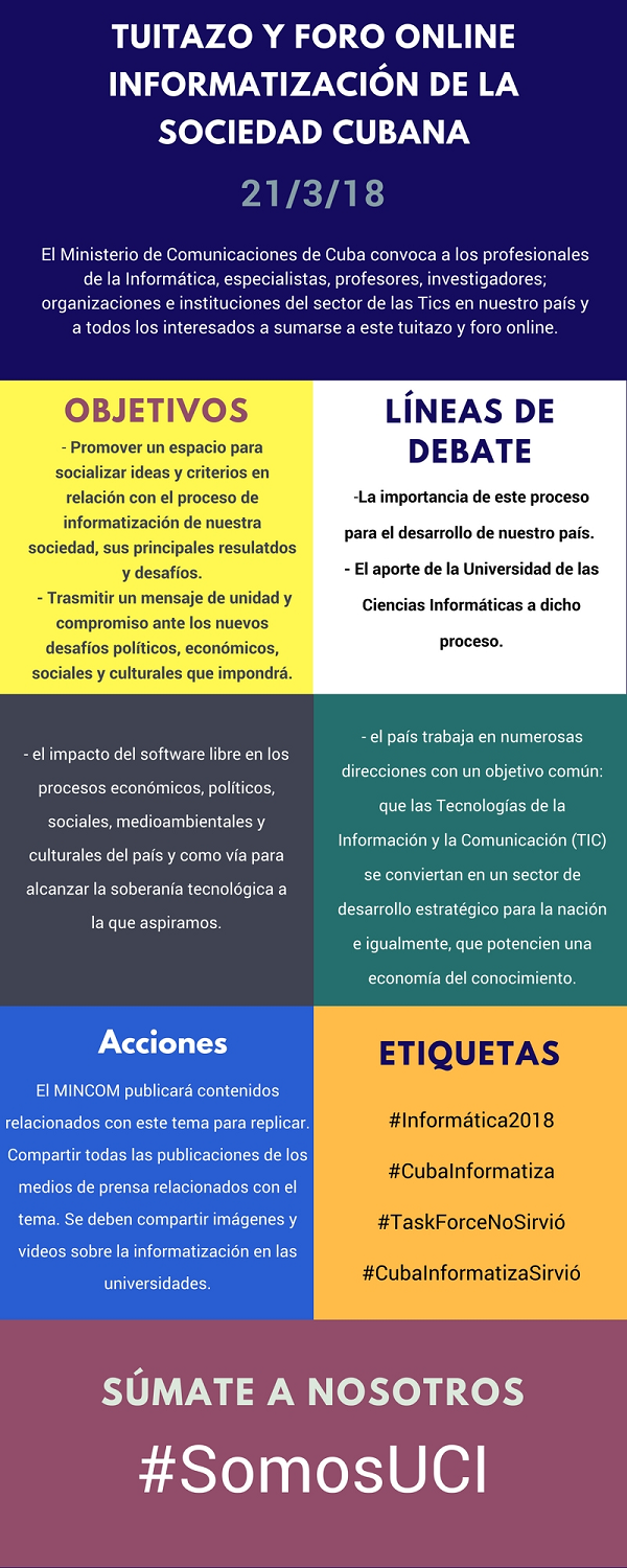  Informática 2018 será un excelente espacio de socialización, concertación, participación; plataforma interactiva ideal para compartir, comunicar nuestro quehacer y aprender. 