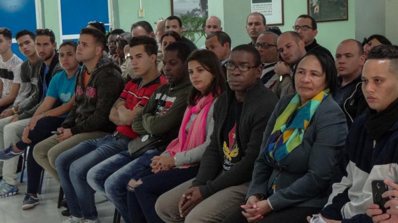 Participants in the "Fidel Maestro, Martí Maestro" tribute days