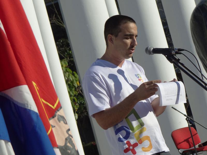 Palabras centrales del acto Aniv. 56 de la UJC en la UCI