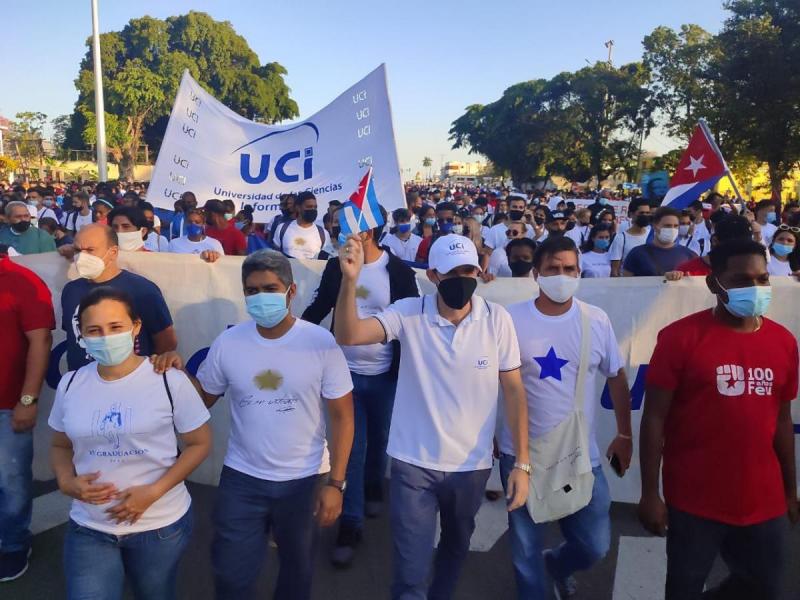 La UCI estuvo presente en el desfile del proletariado cubano.