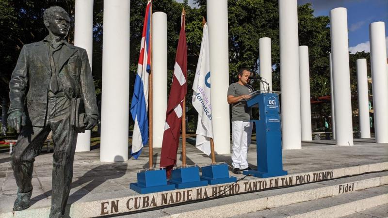 Las palabras centrales fueron expuestas por Yadián Pérez Betancourt, Secretario General del Comité del Partido Comunista de Cuba en la Universidad.