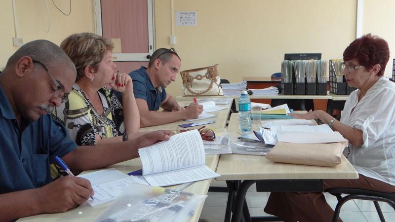 Equipo de evaluadores de la JAN.