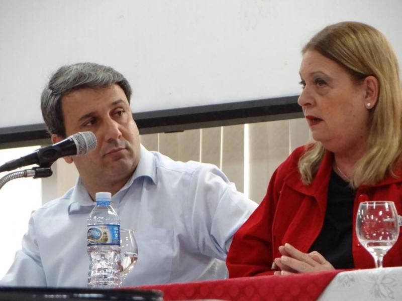 Dra.C. Alicia Alonso Becerra, viceministra de Educación Superior, y Dr.C. Walter Baluja García, rector de la Universidad de las Ciencias Informáticas.