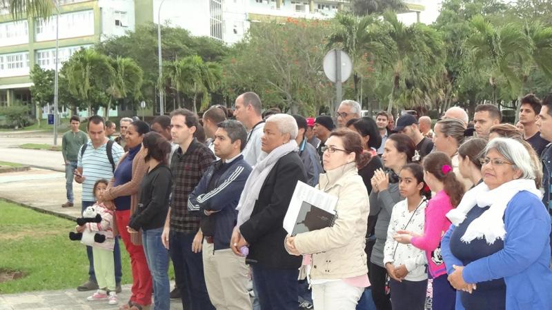 The meeting held in the campus square devoted to Martí, highlighted the relevance of the thinking of a Cuban of universal reach