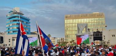 Acto de solidaridad con Palestina.