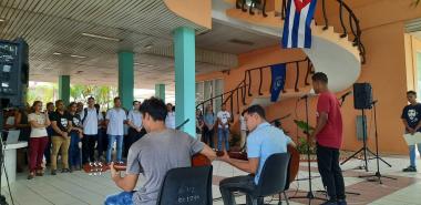 Matutino en recordación y homenaje a Ernesto Guevara y Antonio Maceo. Foto: Osmel Batista Tamarit