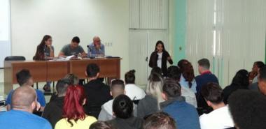 Los jóvenes universitarios en el encuentro desmostraron su compromiso con la FEU y con Cuba. Foto: Juan Félix Hernández Rodríguez