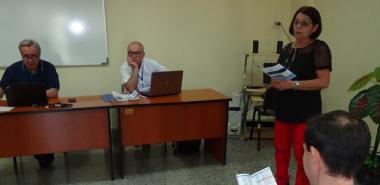 La Dra.C. Vivian Estrada Sentí, coordinadora del Programa de Doctorado en Informática, presentó a los expertos internacionales de la Asociación Universitaria Iberoamericana de Posgrado (AUIP) que evalúan integralmente este programa.