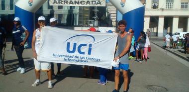 Premiados de la UCI en la Carrera-Caminata por el CDR efectuada el pasado fin de semana.
