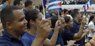 Students and workers from the UCI showed their solidarity with the Venezuelan people