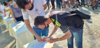 Los estudiantes de nuevo ingreso de la Facultad 1 y la Citec con la firma del compromiso con las MTT revalidaron su apego a la Revolución.