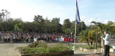 Reaffirmation gathering to support the Cuban Revolution  at UCI. Photo: Alberto Medina Cruz