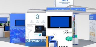 Modelo en 3D del stand de la UCI en la Feria Internacional Informática 2018